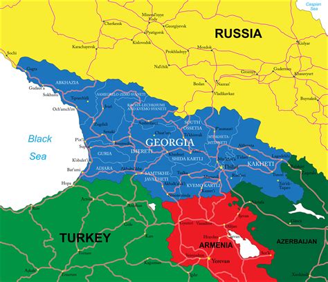 georgia map country and neighboring countries